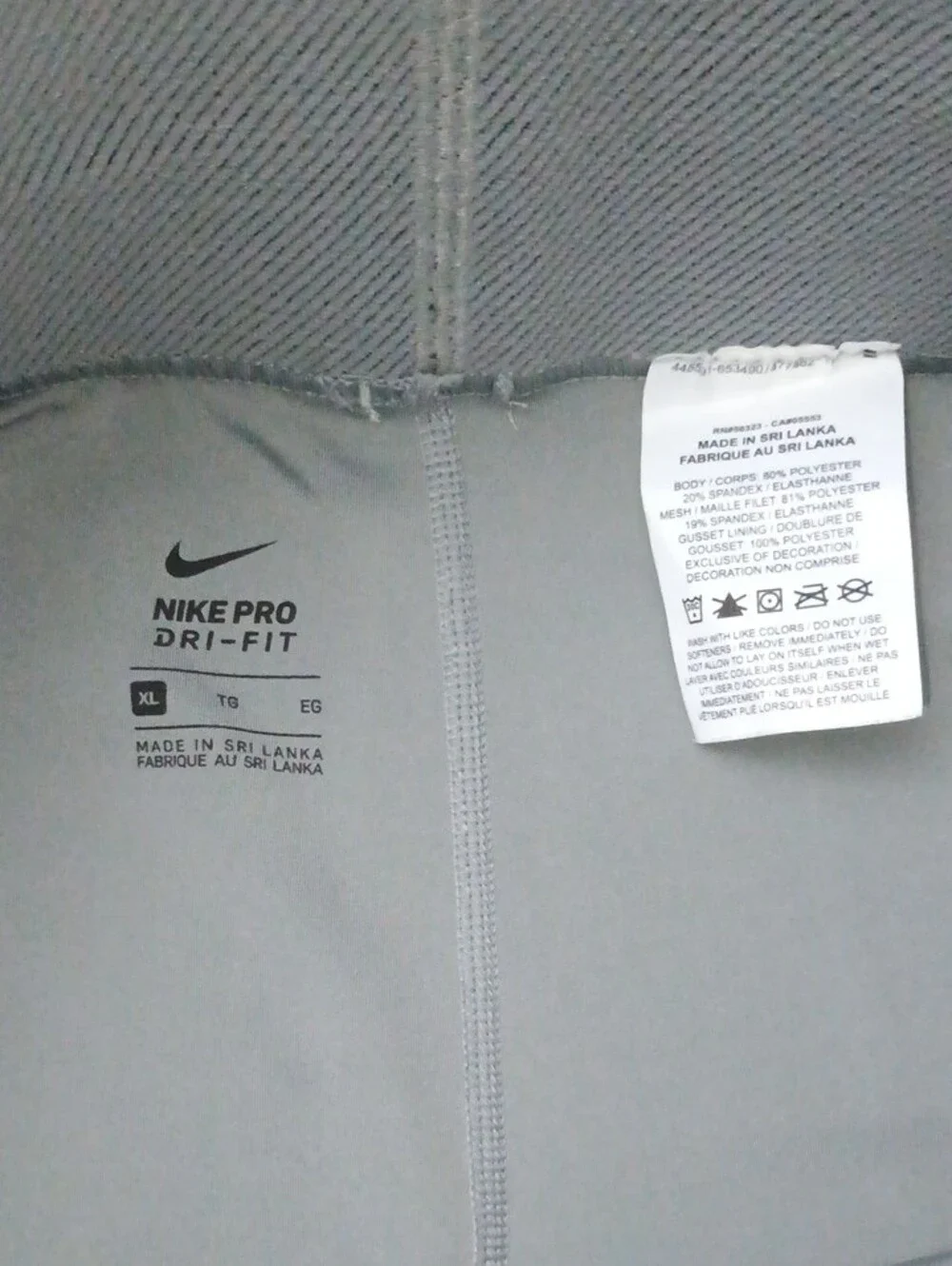 Nike Grey High-Waist Pro Leggings